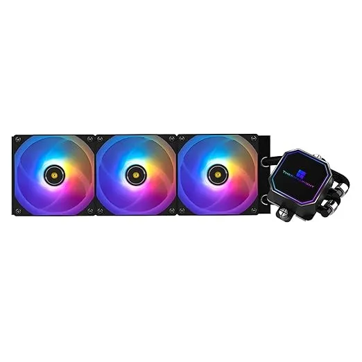 [HDFC CC] Thermalright Frozen Prism 360 Black ARGB CPU Liquid Cooler,Efficient PWM Controlled Pump 3300RPM,3×TL-E12 Series PWM Fan,Water Cooling Computer Parts,for AMD AM4/AM5,Intel 1150/1156/1200/1700/2066