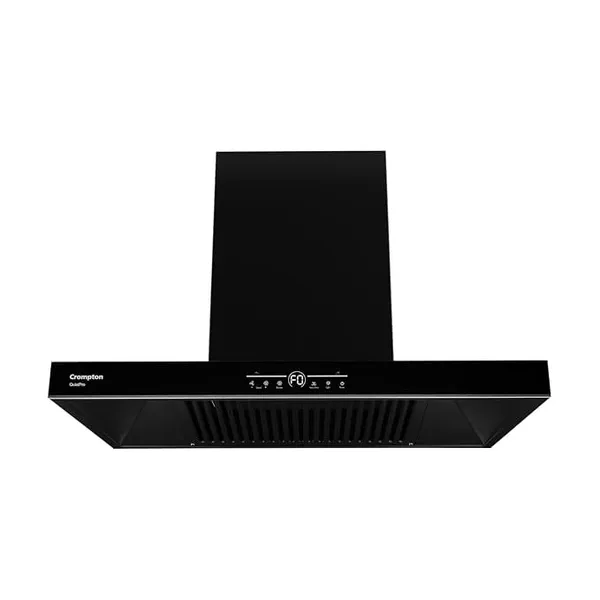 [Apay ICICI CC] Crompton QuietPro Inverter Motor Box 75cm Filter less Auto Clean Wall Mounted Chimney Black 1390 CMH - CHD-QPVB75FLE-MBL