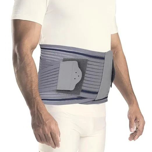 AGARO Contoured LS Belt Lower Back Pain Relief, Contoured Lumbar Sacral Belt, Lower Back Pain Osteoporosis Slip Disc Care For Women & Men, Medium, Grey