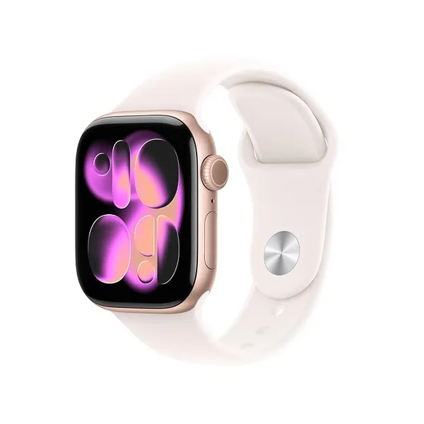 [HDFC CC] Apple Watch Series 11 GPS + Cellular 42mm Rose Gold Aluminium Case with Light Blush Sport Band - S/M