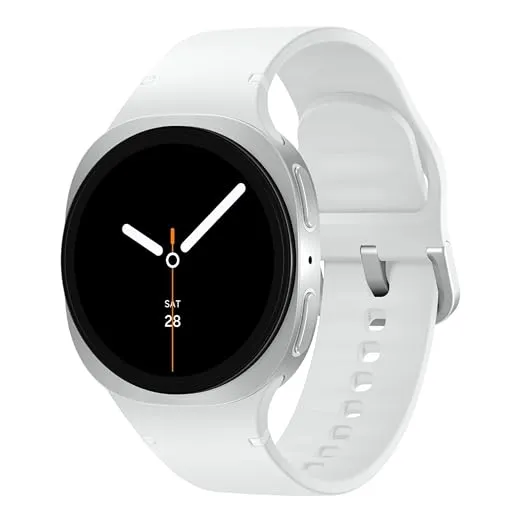 [AXIS/ICICI CC] Samsung Galaxy Watch8 (40mm, Bluetooth, Silver) with 3nm Processor | Dual GPS | Sapphire Glass & Armor Aluminum | 5ATM & IP68 | BP, ECG, IHRN & Vascular Load Monitoring | Anti-oxidant Index