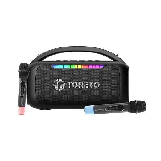 [Apay ICICI NC EMI] Toreto 40W Bluetooth Speaker with Deep Bass & Dual Wireless Karaoke Mic