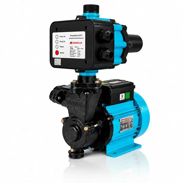 [HDFC CC] Havells 1hp Pressure Booster Pump for Home Upto 3-4 Bathroom and Kitchen I 1hp with Automatic pump controller IWater pump 1hp I 12 Months Warranty