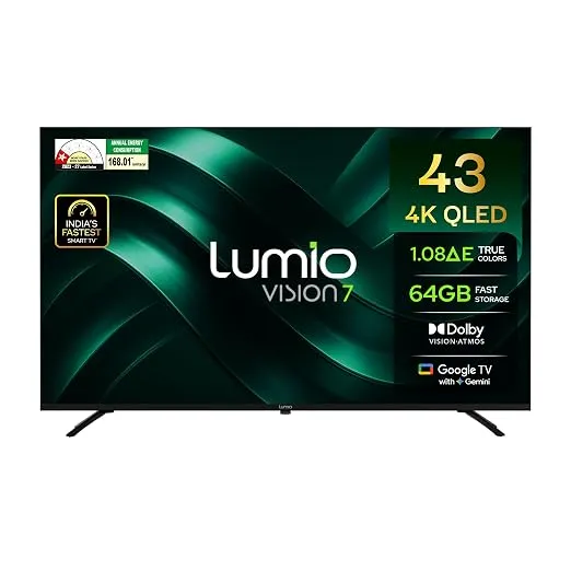 [Coupon + HDFC CC ] Lumio Vision 7 II 2026 109cm (43 inches) 4K Ultra HD Smart QLED Google TV FTW1-ADSK