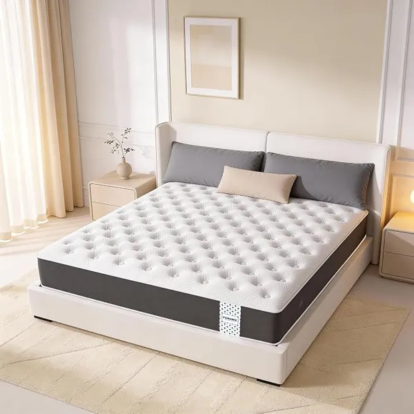[ICICI/Axis CC] Florance Premium Flip Dual Comfort Mattress with Pain Relief Technology, 3 Layers, Reversible Medium Soft & Firm Side, Quilted Knitted Fabric, King Size Mattress, 10 Years Warranty, 72x72x4