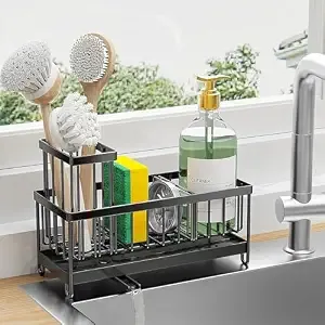 iDream Sponge Holder for Kitchen Sink – Rustproof Carbon Steel Sink Caddy Organizer with Brush Holder, Soap Dispenser Slot – Kitchen Countertop Storage & Organization Essential Rs.248 @ Amazon