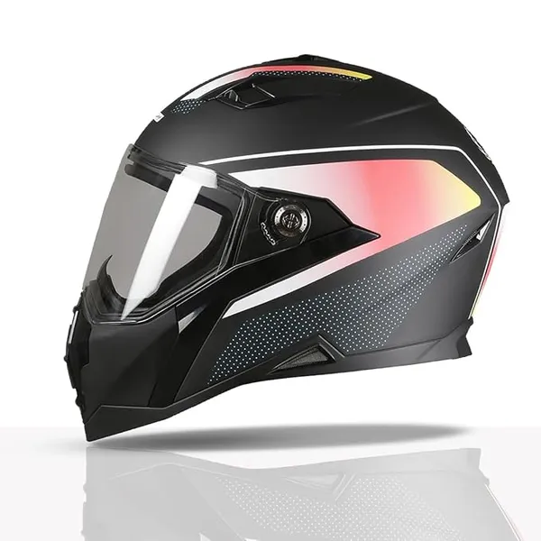 TVS Racing Anti Matter Full Face Helmet for Bike & Motorcycle Riders-DOT & ISI Certified-Lightweight ABS Shell, UV Resistant-Ventilated Comfort Liner, Quick-Release Visor & Chin Strap Rs.1449 @ Amazon