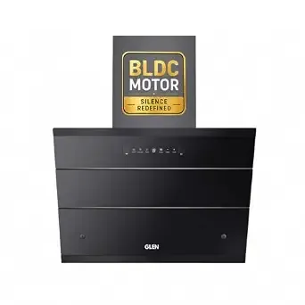 [HDFC CC] Glen Hood KOPPA HSR 90 Kitchen Chimney 90cm | 1600 m³/hr| BLDC Motor| Filterless Thermal Auto Clean | Slant Design | Heat Sensor|Touch & Gesture Control|1-Year Comprehensive 15-Year on Motor warranty