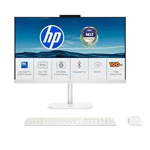 [Apay ICICI CC] HP OmniStudio AIO, Intel Core 3 (i3 14th gen), (8GB DDR5, 512GB SSD) FHD, Anti-Glare, 23.8''(60.5cm), Win 11, Office 24, Cotton White, 4.98kg, Dual 3 W Speakers, FHD IR Camera, 24-cu0561in/24-cu0566in