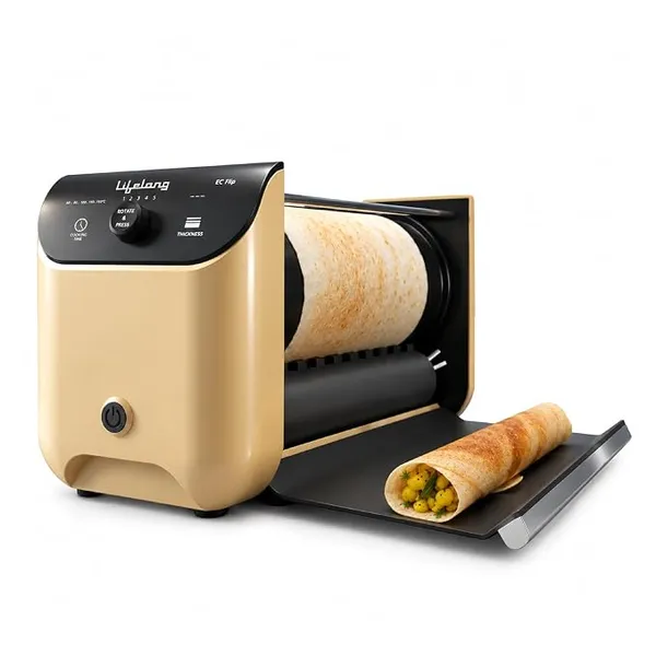 [ICICI/Axis CC] Lifelong 1600W Automatic Dosa Maker | Zero Oil Dosa | Compact size with 3 Thickness mode, 700ml Auto-Dispensing Batter Container, make 1 dosa/minute | Easy clean