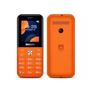 Philips All-New E2102 Sleek & Stylish |Keypad Mobile with 1.77" Screen|1000 MAH Battery | 2030mm Speaker| Wireless FM | Bright Torch| Digital Camera| Orange