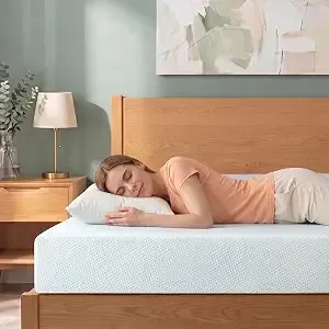 [HDFC CC EMI] Zinus 6IN Green Tea Foam Mattress Queen Large 78X60X6IN Fiberglass Free, Medium Firm Feel, Safe Foams & Fabric, Mattress