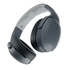 [Apay ICICI CC] Skullcandy Crusher Evo Wireless Over-Ear Bluetooth Headphones with Microphone, 40 Hour Battery, Personal Sound, Extra Bass Tech, Bonus USB-C Cable – Chill Gray