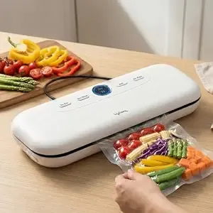 Lifelong Vacuum Sealer Machine for Dry & Wet Food Packing with 10 Vacuum Bags | Automatic Seal with Compact Design & Digital Display | Food Sealer, One-Touch Operation & Airtight Storage Preservation