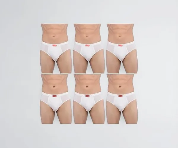 Frenchie VIP Plus White 100% Combed Cotton Brief Combo Set for Mens with Soft Concealed Waistband, White Rs.258 @ Amazon