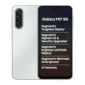 [Apay ICICI CC] Samsung Galaxy M17 5G Mobile (Moonlight Silver, 6GB RAM, 128GB Storage) | 50MP OIS Triple Camera | Super AMOLED Display | Gorilla Glass Victus | 6 Gen OS Upgrades | Knox Security | AI