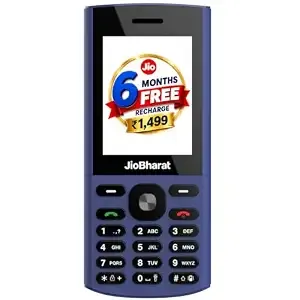 (6 Months Free Recharge) JioBharat B3 4G Keypad Phone with 6 Months Free Recharge | Safety Shield Feature | JioTV | JioHotstar | JioSaavn | JioPay (UPI & SoundPay) | Powerful 2000mAh Battery | Ash Blue | Locked Network