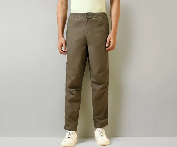 Allen Solly Men’s Regular Mid‑Rise Casual Pants | Cotton‑Blend Fabric | Solid Parachute Pants | Stylish & Comfortable Fit Rs.785 @ Amazon