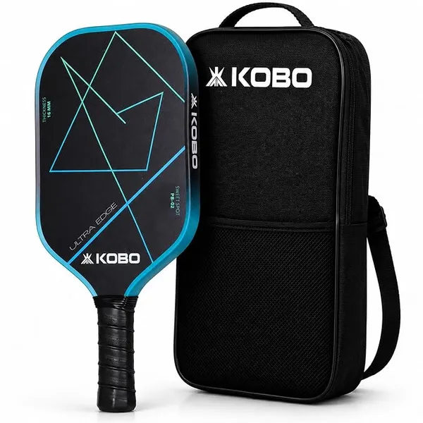 Kobo Glass Fiber Pickleball Paddle Racket PB-02 with 16mm Core & Padded Bag