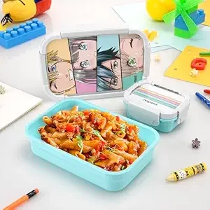 Nayasa Optimus BPA Free Plastic Lunch Box | Leak Proof | Durable Tiffin Box | Big Size Food Storage Container | Blue
