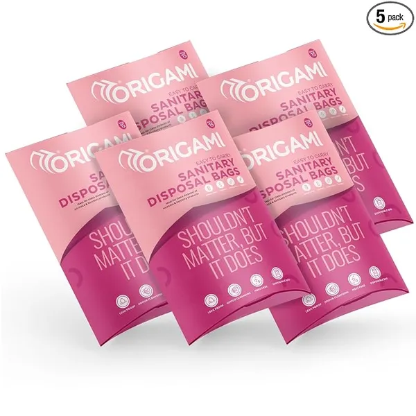 Origami Disposable Sanitary Bags | Pack of 5 | 15 Counts Each