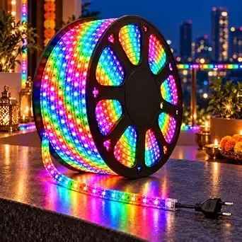 DesiDiya 50M LED Rope Light Multicolor Lights For Decoration