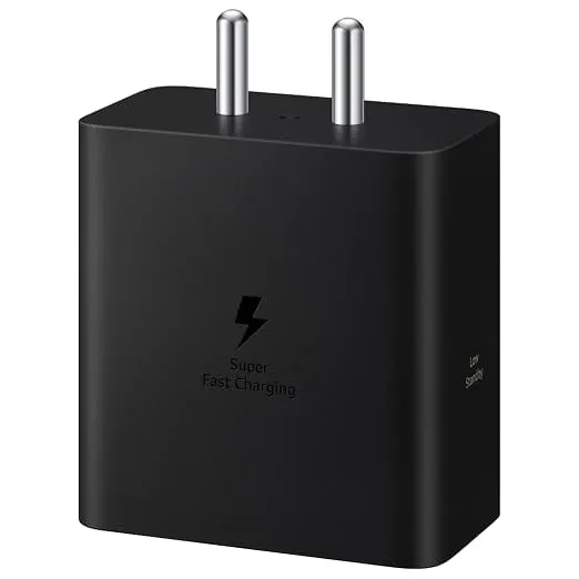 Samsung Original 60W Power Adapter (Black), GaN Fast Charging, USB Power Delivery 3.1, Universal Compatibility (Without Cable)