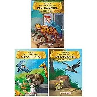 Panchatantra Tales (Illustrated) (Set of 3 Books with 53 Moral Stories) - Panchatantra Tales, Panchatantra Wisdom Stories, Panchatantra Friendship Stories