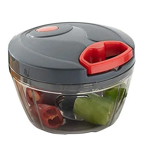 SORATH 3 Blade Maual Chopper Mini Handy and Compact Chopper for Effortlessly Chopping Vegetables and Fruits for Your Kitchen