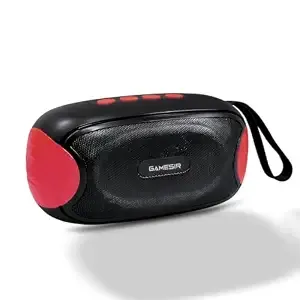 GameSir Bass One Portable Bluetooth Speaker with RGB LED Lights, Heavy Bass Output, Bluetooth 5.3, 9H Battery Life, Wireless Music Speaker, TF Card/USB/AUX Support for Mobile, Red