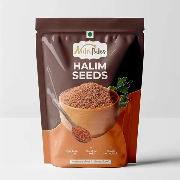 NutriBites Halim Seeds 200G | Garden Cress Aliv Seeds | Hygienically Packed | Raw and Natural | Halim SeedI Used in Cooking, Baking, Smoothies and Other Beverages and Hair Growth