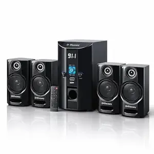 DH Discovery® DH6600W 4.1 Bluetooth Home Theatre Speaker | Deep Bass | FM,BT,USB,AUX | Black 4.1 Channel | 1 Year Warranty