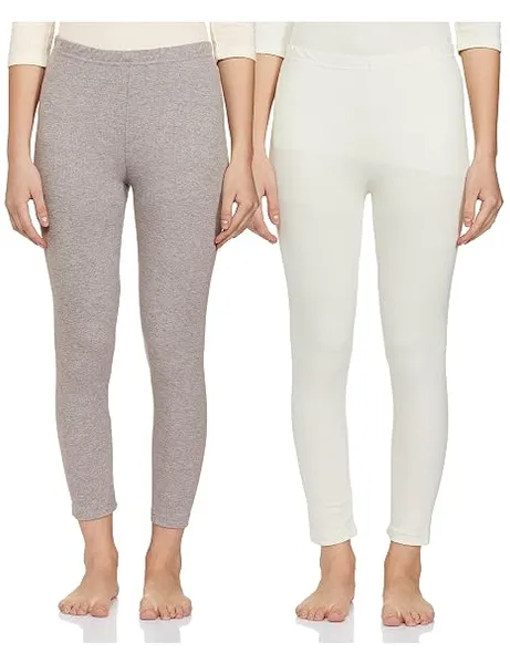 Amazon Brand - Symbol Women's Casual Slim Mid Rise Thermal Bottom (Available in Plus Sizes)