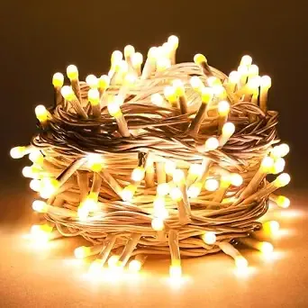 (Min Buy 2) Flameless LED Diya Lights | Elegant, Safe & Eco-Friendly Lighting Festival Decoration | Decorative Lights for Diwali, Pooja, Christmas, & Party Decoration (String Light, 1, Warm-White)
