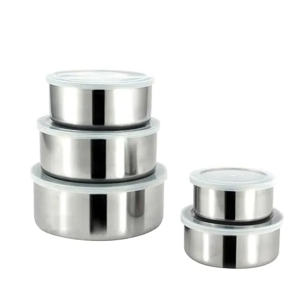5Pcs Stainless Steel Mixing Bowl with Airtight Lids Bowls Convenient Storage | Kitchen Dining & Bar | Kitchen Storage & Organization | Food Storage Wraps