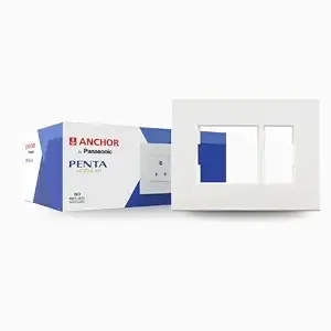 Anchor by Panasonic Penta 8 Module White Regular Cover Plate for Switch Board (White, 65908-10)