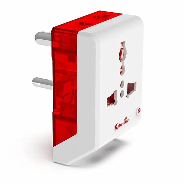 Fybros Eco 3 Pin Multi Plug Socket | Travel Socket Adaptor