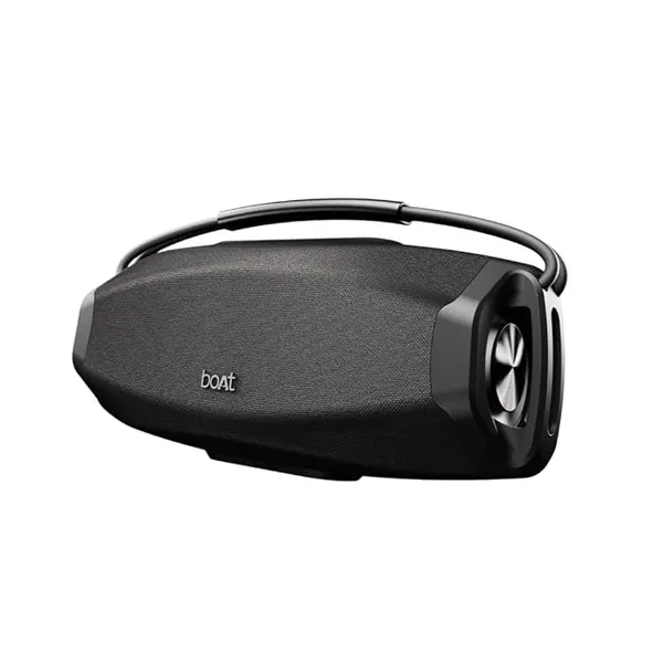 boAt Stone 510 Portable Bluetooth Speaker with 25W RMS Output, Up to 8 Hours Playtime, IPX5 Resistant, Type-C Charging, TWS Mode, Built-In Mic, Voice Assistant, Ergonomic Carry Handle (Midnight Black)