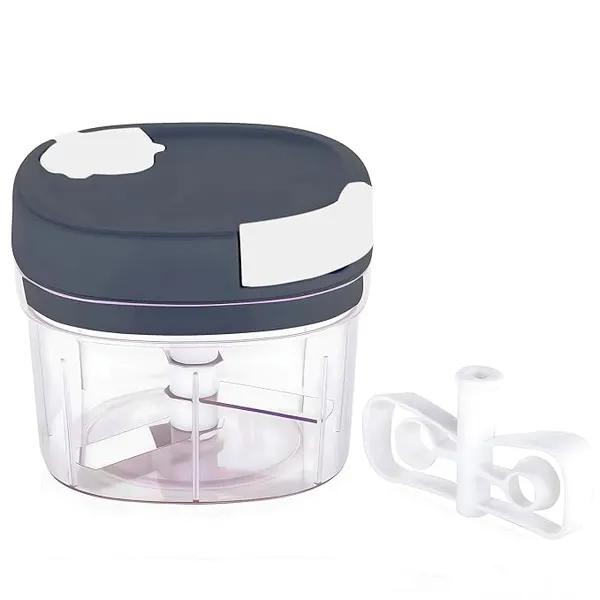 Oblivion Plastic Manual Vegetable Chopper with 3 Blades for Effortlessly Chopping Vegetables and Fruits Cutter for Kitchen | Hand Chopper for Kitchen (Multicolor-600ml)