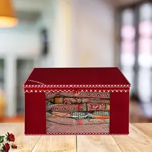ANKIT INTERNATIONAL Organizer For Wardrobe (Pack Of 1) Storage Organizer For Saree | Shirts | Salwar Suit | Lehenga - Dress Organizer For Wardrobe - Saree Covers With Zip (MSC5549)