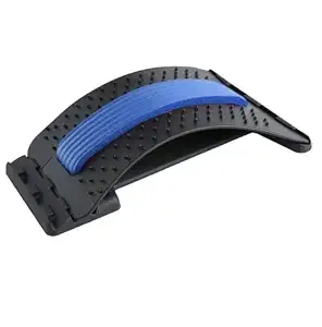 Back Stretcher - Lower and Upper Back Pain Relief, Lumbar Stretching Device,Posture Corrector - Back Support for Office Chair | Upper Back Stretcher Support and Pain Relief (Black/Blue)