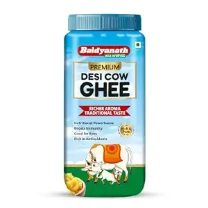 Baidyanath Premium Desi Cow Ghee 900 ml | Pure Traditional Cow Ghee | No Added Colour or Fragrance | Supports Energy, Immunity & Ayurvedic Wellness