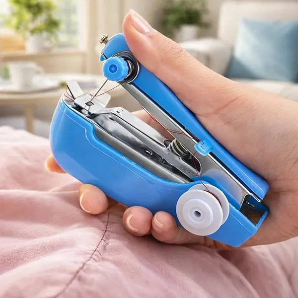 PANCA Handy Stitch Mini Hand Sewing Machine | Portable Handheld Silai Machine Stapler Style for Quick Clothes Repair & Home Tailoring | Manual Stitching Tool for Fabric, DIY & Travel