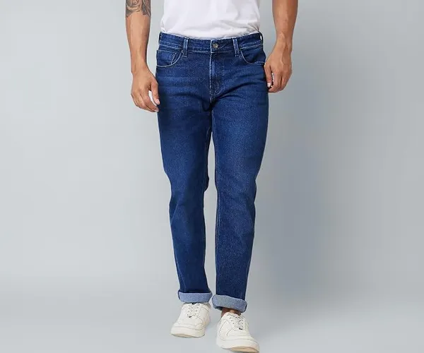 Spykar Mid Rise Comfort Fit Blue Jeans for Men (Size: 38)-MDRC1BD014_Dark Blue