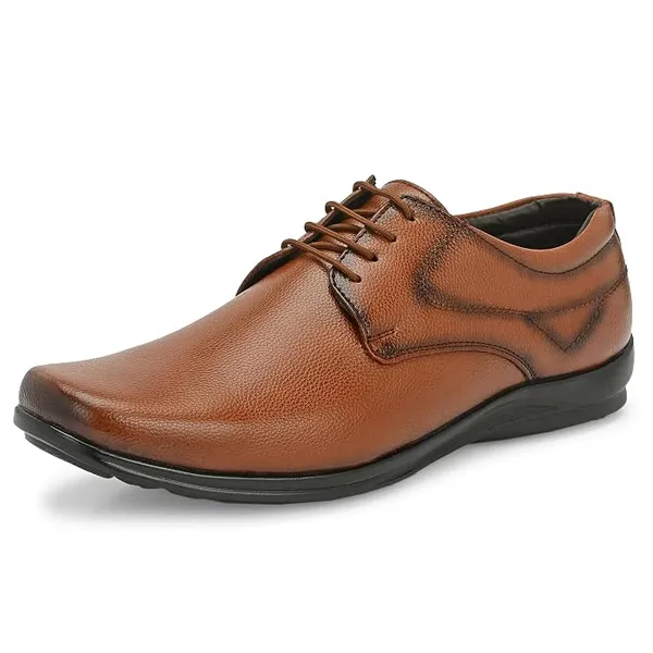 Centrino Formal Shoes for Men | Lightweight Comfortable Office Shoes for Man Stylish | Cushioned Insole Lace-Up Shoes for Men | Durable TPR Sole | Trendy Classic Design Footwear for Men (8117)