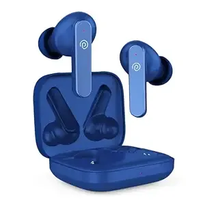 pTron Bassbuds Gomax in-Ear TWS Earbuds, HD Mic & TruTalk AI-ENC Calls, 36Hrs Playtime, 13mm Drivers, Bluetooth 5.3 Wireless Headphones, Voice Assist, Type-C Fast Charging & IPX5 (Bold Blue)