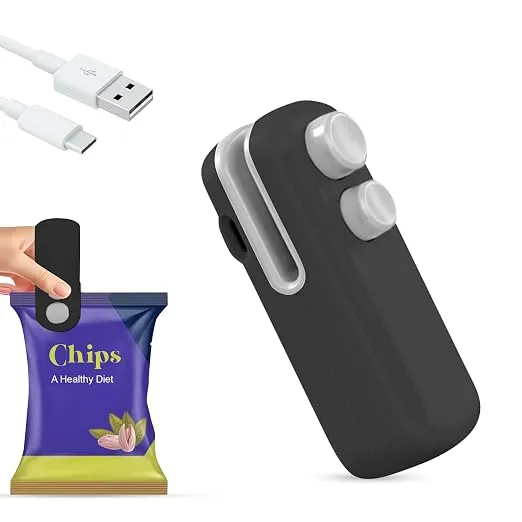 Portable Mini Sealer, Handheld Packets Sealer for Food, Snacks, Chips, Fresh Storage, Sealing Machine Type C Charging Vacuum Sealers