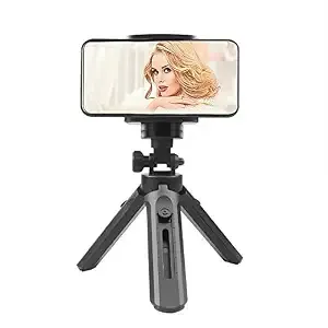 Pora's Mobile Tripod Stand | Portable Handheld Tripod for Camera/Cell Phone | Tabletop Mini Tripod with Universal Phone Clip Extendable Tripod