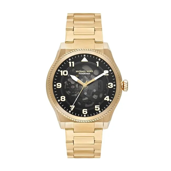 [Coupon + ICICI/Axis CC ] Michael Kors Panorama Gold Automatic Stainless Steel Watch MK9218