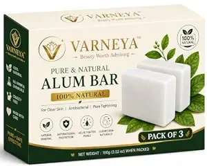 Naturals Pure Alum Bar 100g | Potash Alum (Fitkari) | 100% Natural Crystal Alum | Premium Quality | Ideal for Shaving, Skincare & Traditional Use (Pack OF 3)